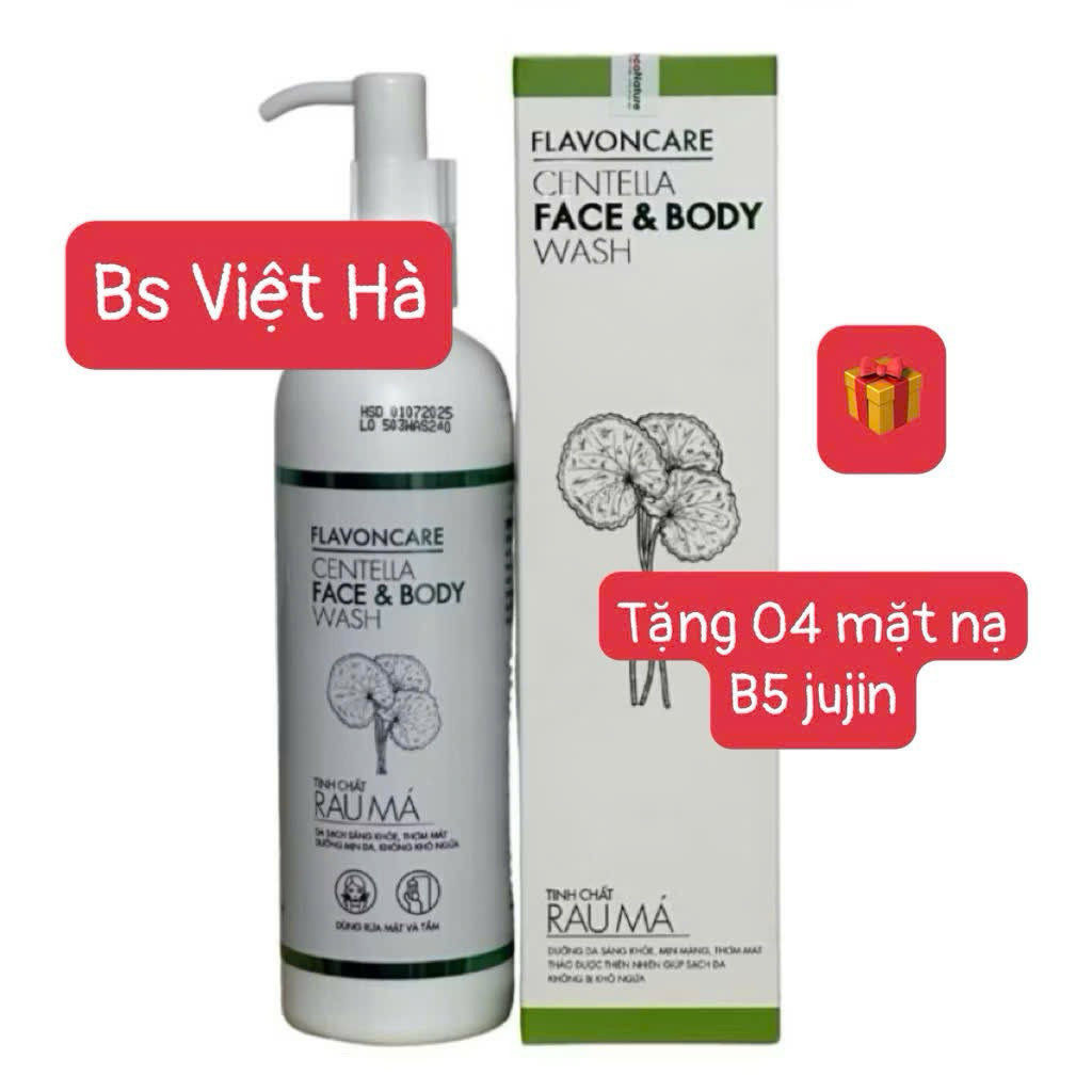 Sữa Rửa Mặt Rau Má & Tắm Toàn Thân Flavoncare Centella Face and Body Wash 240ML