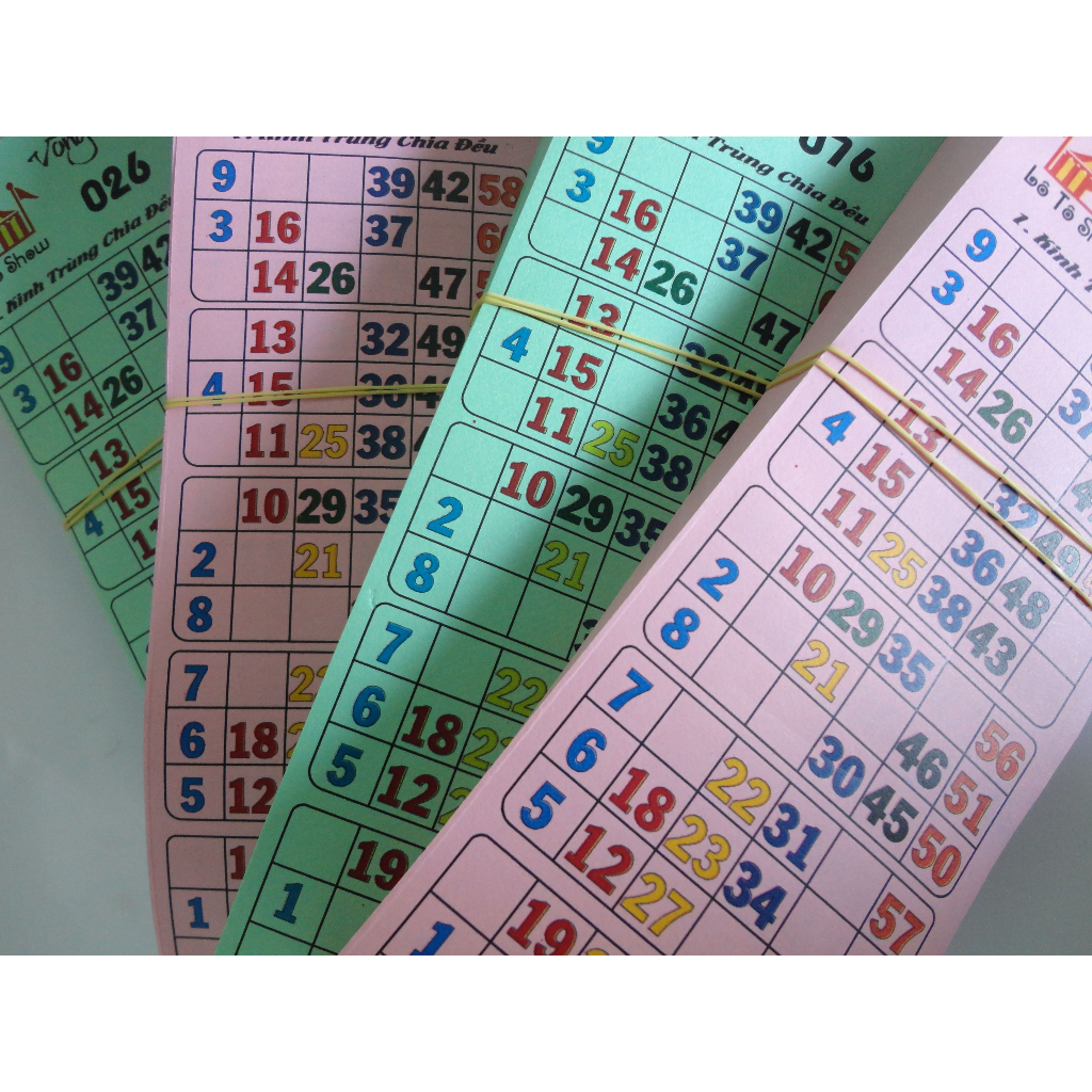 Vé lô tô đa màu sắc hình thức đặc biệt - chuẩn đẹp rõ nét