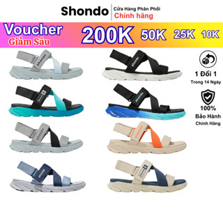  SHONDO Sandal Nam Nữ Đi Học Đi Chơi F6 Sport Ombre Êm Nhẹ Màu Sắc Thời Trang Đế Bằng 3.5cm Sandals Xé Đán Quai Dù  S  
