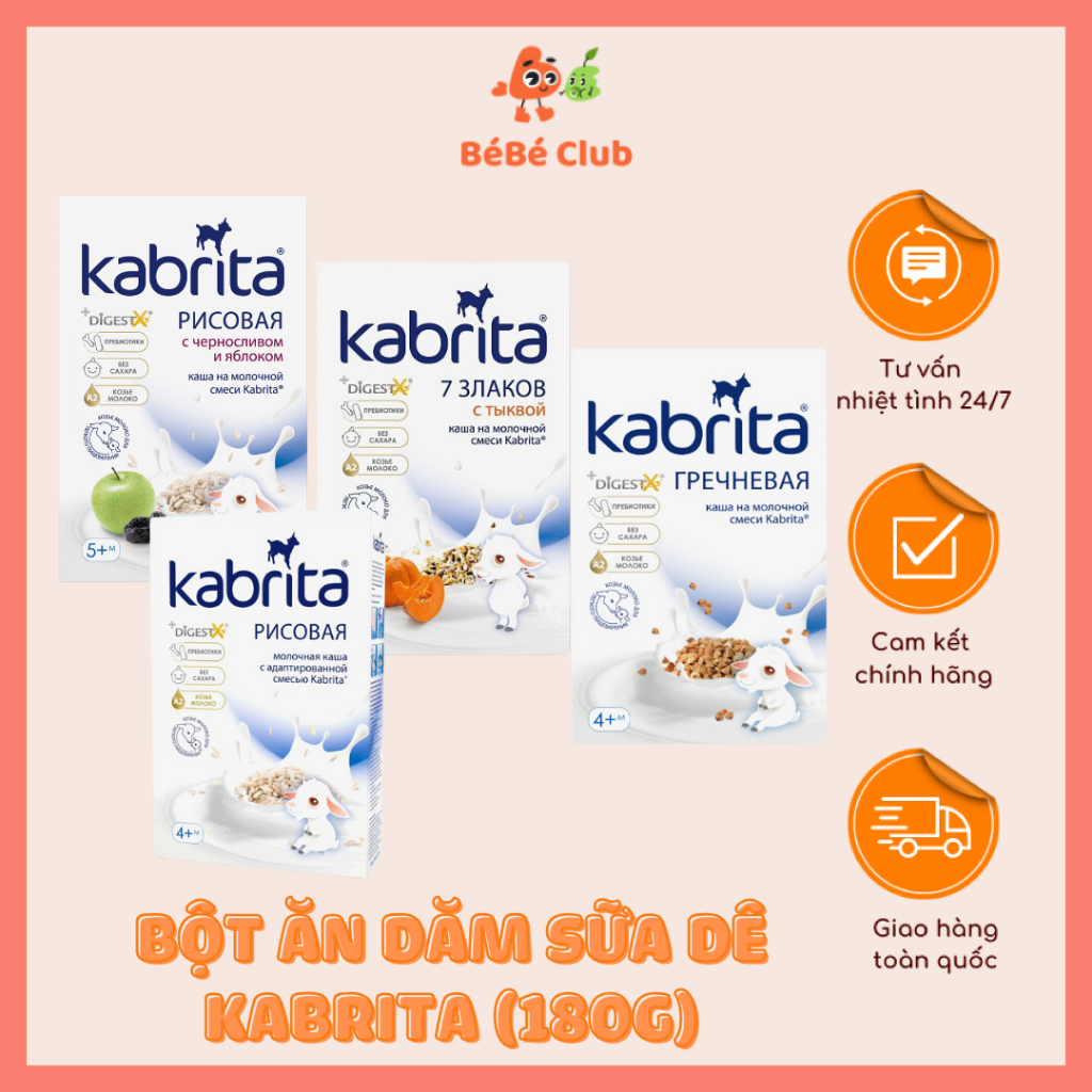 Bột Ăn Dặm Sữa Dê Kabrita (180g)