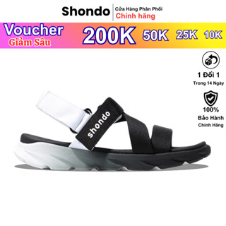  Giày sandal Shondo nam nữ F6 sport ombre đế đen trắng F6S0110 Shondo chính hãng 