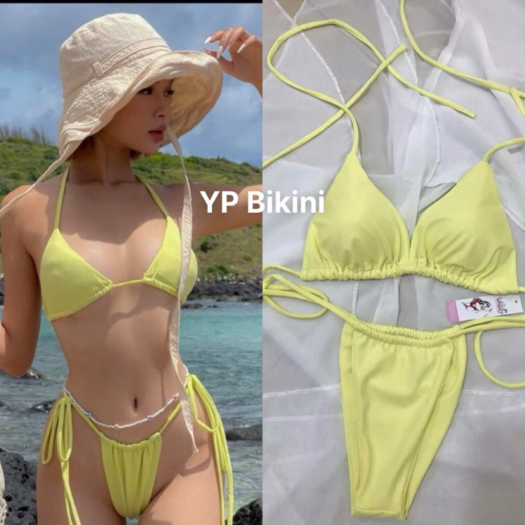 Bikini 2 mảnh áo tam giác buộc dây quần ship luồn nhỏ . Hàng cao cấp( Che tên . sẵn hàng) | BigBuy360 - bigbuy360.vn