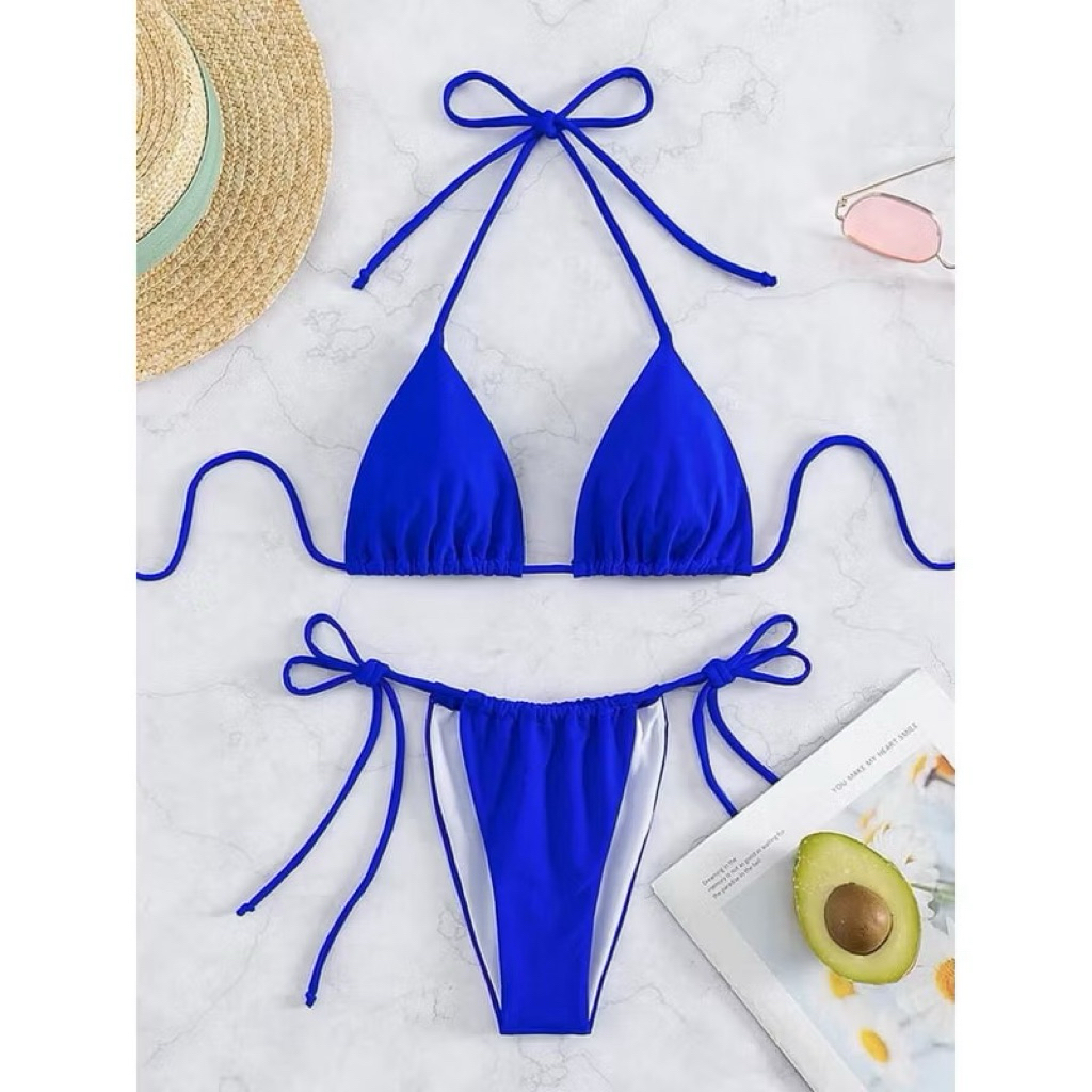 Bikini 2 mảnh áo tam giác buộc dây quần ship luồn nhỏ . Hàng cao cấp( Che tên . sẵn hàng) | BigBuy360 - bigbuy360.vn