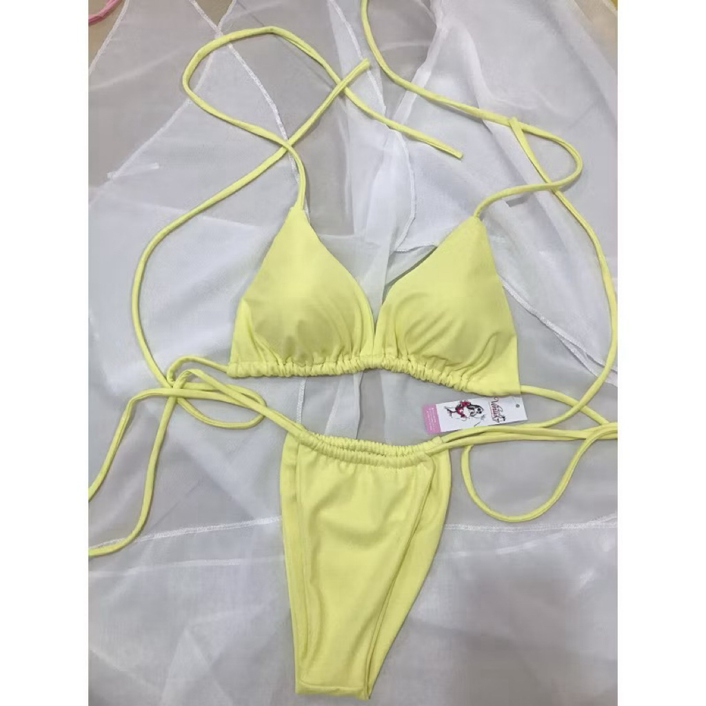 Bikini 2 mảnh áo tam giác buộc dây quần ship luồn nhỏ . Hàng cao cấp( Che tên . sẵn hàng) | BigBuy360 - bigbuy360.vn