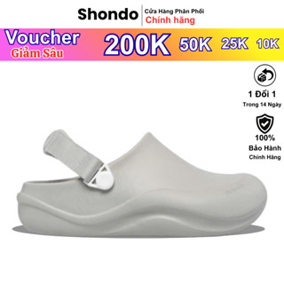  Dép Sục Nam Nữ Shondo Nữ Nam Clog Suke Thoải Mái Sục Nhựa Đúc Không Thấm Nước Chống Trơn Trượt Màu Xám SUK2222 