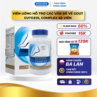  Viên uống hỗ trợ gout Gutozol Complex NCB hỗ trợ giảm đau do viêm khớp các vấn đề về Gout 60 viên 