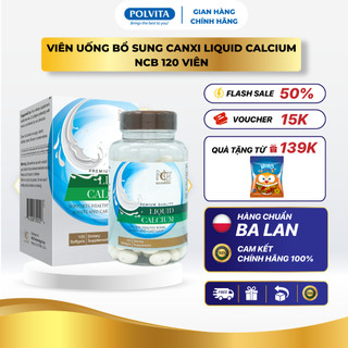  Viên uống bổ sung Canxi Liquid Calcium NCB bổ sung vitamin D giúp xương và răng chắc khỏe 120 viên 