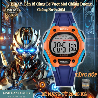 [DIRAY 8557] Đồng Hồ Trẻ Em Siêu Nhân | Điện Tử – Đèn LED – Chống Nước 30M | Bé Trai Bé Gái Mẫu Giáo & Cấp 1