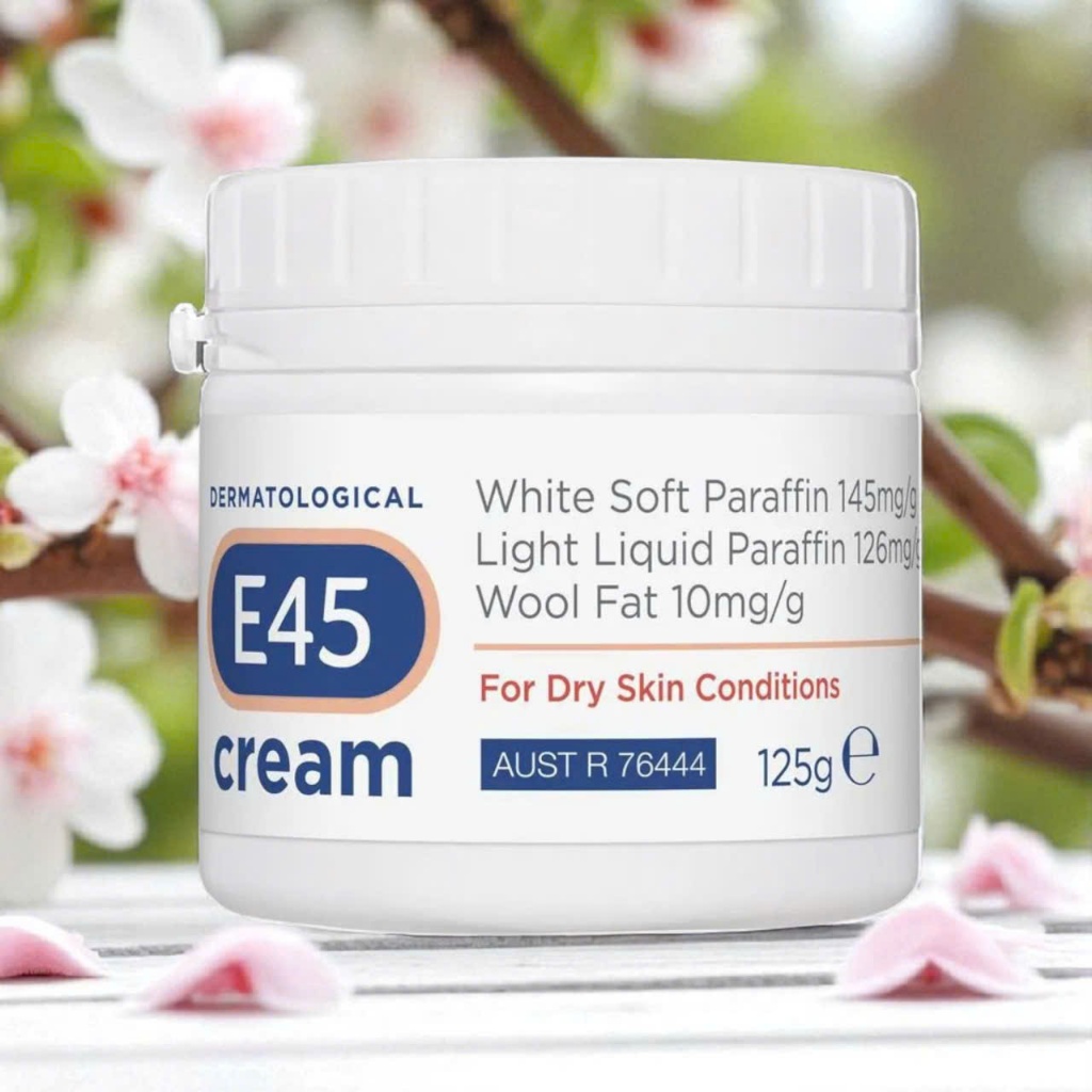 Kem Dưỡng Ẩm E45 Dermatological Cream 125g – Hỗ Trợ Da Khô, Nhạy Cảm