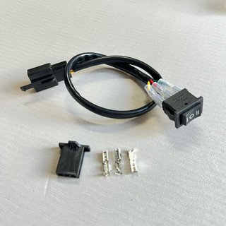 Công tắc On Off vuông 3 chân 2 chế độ bấm giắc sẳn, dây điện lõi đồng