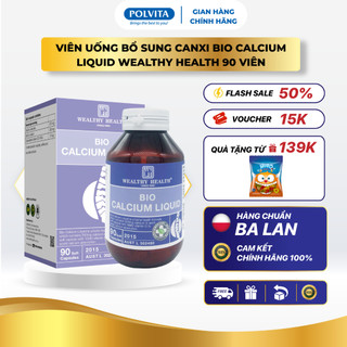  Viên uống bổ sung Canxi BIO CALCIUM LIQUID lọ 90 viên Úc 