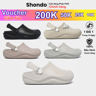  Giày Sục Shondo Clog Suke thoải mái sục nhựa đúc nam nữ màu trắng xám đen 
