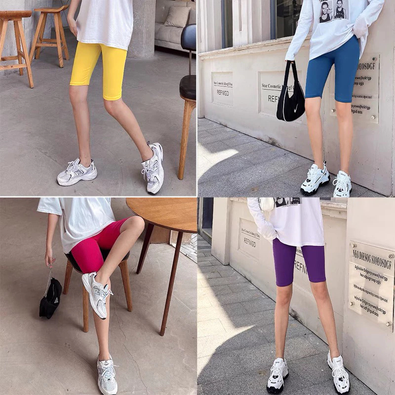 [Peinn]Quần legging đùi nhiều màu- Biker Short Hot có Bigsize 80kg