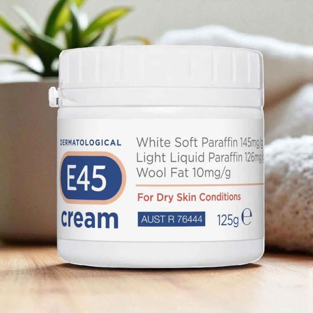 Kem Dưỡng Ẩm E45 Dermatological Cream 125g Chăm Sóc Da Khô Thiếu Ẩm Không Gây Nhờn