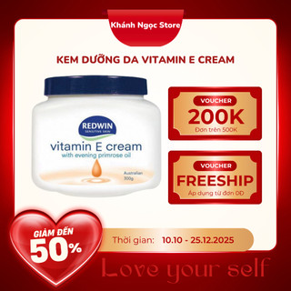  Kem dưỡng ẩm Redwin Vitamin E Cream 300g Úc - Dưỡng da mềm mịn giảm khô nẻ 