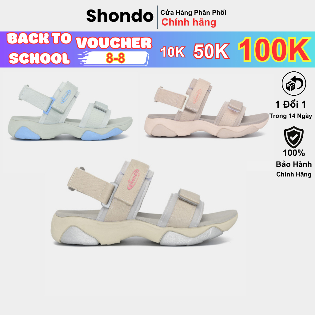 Giày Sandal Nữ Girly Quai Thun, Thoải Mái, Siêu Nhẹ Shondo Nhiều Màu