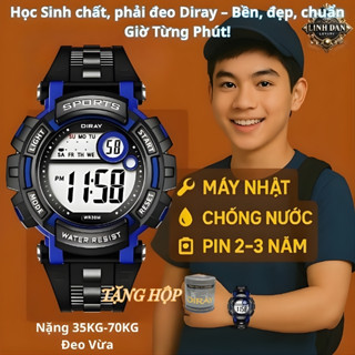 [DIRAY 8102G] Đồng Hồ Nam Thủy Quân Lục Chiến | Điện Tử – Đèn LED – Chống Nước 30M | Học Sinh, Sinh Viên