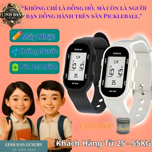 [DIRAY 24211] Đồng Hồ Nam Nữ Gen Z | Điện Tử Thể Thao – Đèn LED Siêu Sáng – Chống Nước 30M | Cho Học Sinh Cấp 2, 3 & Sin