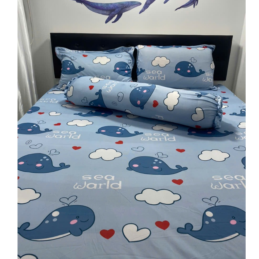 Bộ Drap Thun Lụa _Mát Lạnh {4 MÓN} ga và 3 áo gối #gagoi#drapgoi