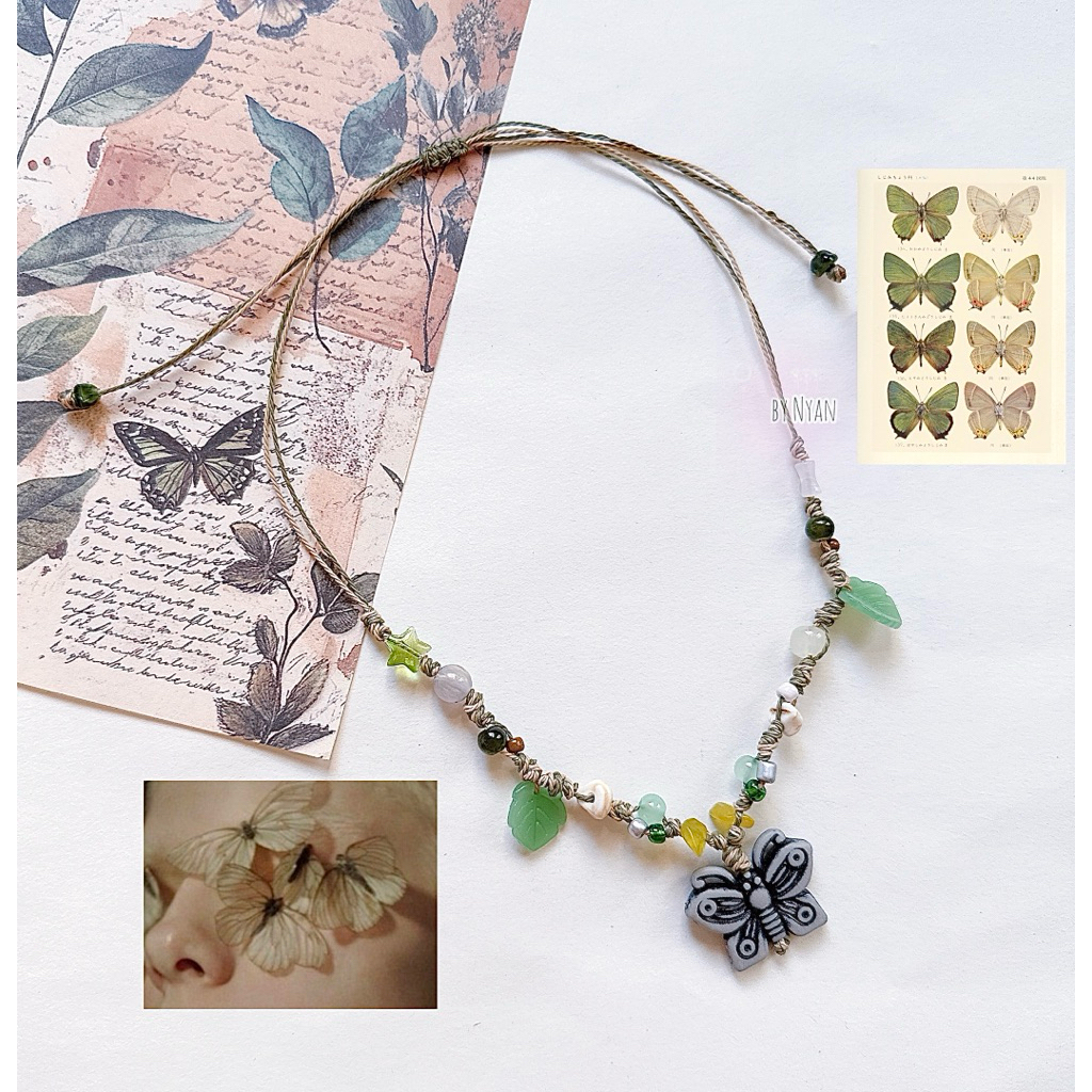 {ByNyan} 𝓢𝓸𝓾𝓵 𝓕𝓵𝓾𝓽𝓽𝓮𝓻 Vòng Cổ handmade bươm bướ/m