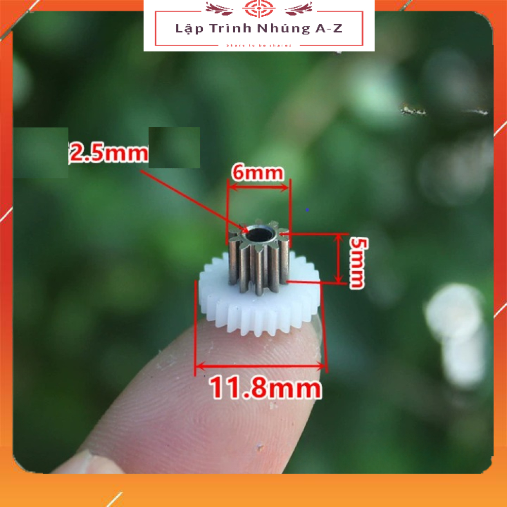 [Lập Trình Nhúng A-Z][G89] Combo 10 Chiếc Bánh Răng 2 Tầng Trục 2.5mm