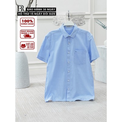 [Bigsize] Áo sơ mi BR tay ngắn C5, chất vải cotton mềm mịn thoáng mát, form regular- Bravery