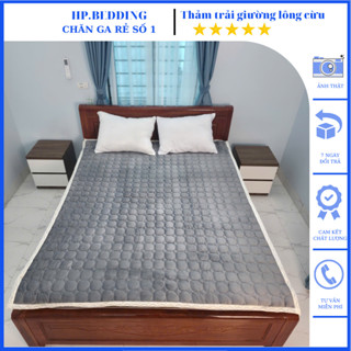  Thảm trải giường lông cừu yuki ga trải giường yuki chất vải lông cừu mềm mại không xù không sổ lông 