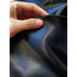 vải satin phi bóng màu đen vừa tay đứng form ly để viền hoặc phối