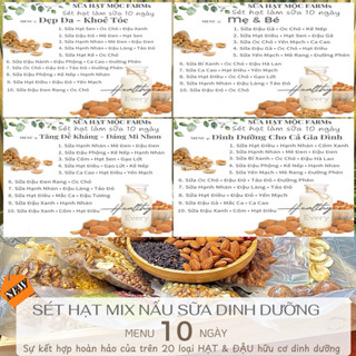 [Tặng Chai Thủy Tinh] Combo 15 ngày,10 ngày,7 ngày Sét hạt mix nấu sữa hạt dinh dưỡng, công thức thơm ngon bổ dưỡng