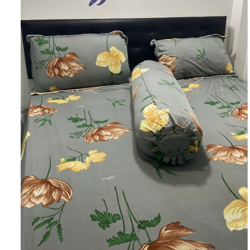 Bộ Drap Thun Lụa _Mát Lạnh {4 MÓN} ga và 3 áo gối #gagoi#drapgoi hoặc drap lẻ /.