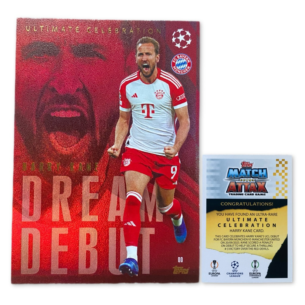 [HIẾM] THẺ CẦU THỦ MATCH ATTAX DREAM DEBUT HARRY KANE FC BAYERN MUCHEN UCL