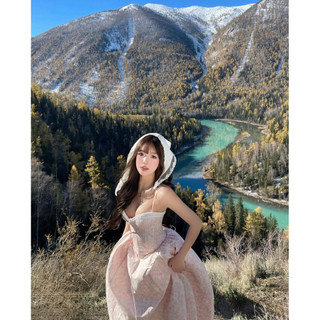   HAN’S STORE  VÁY HOA ROSÉ CORSET FORM DÀI BỒNG BỀNH CỰC XINH VÀ TÔN DÁNG  ẢNH THẬT  