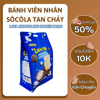  1TÚI BÁNH VIÊN NHÂN SÔCÔLA TAN CHẢY - LAVA CHOCOLATE COOKIE BALLS - THƠM NGON KHÓ CƯỠNG 
