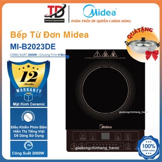 Bếp Từ Đơn Midea MI-B2023DE, Công Suất 2000w - Thiết Kế Hiện Đại, Hàng Chính Hãng