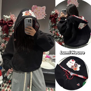    DEAL 6 6   ÁO KHOÁC CẢN NẮNG CHẤT LIỆU PHÙ HỢP THỜI TIẾT MÙA HÈ FORM UNISEX FORM RỘNG HÌNH THÊU KITTY LUMI HOUSE 