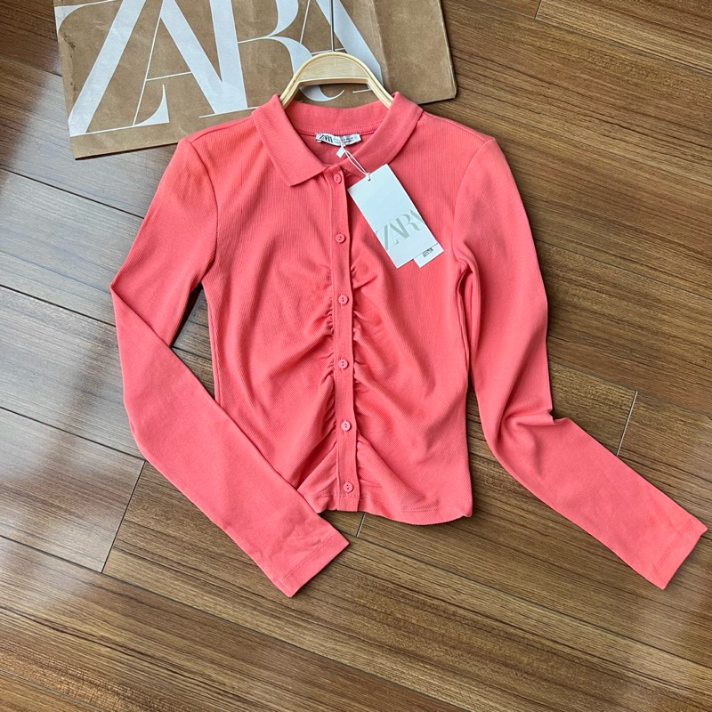 [ SALE] Áo thun gân dài tay Polo ZARA authentic
