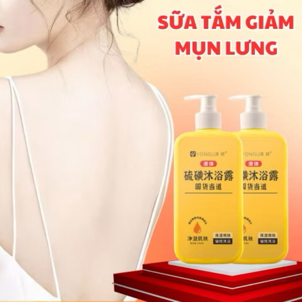 Gel Đào Thải Mụn Nghệ Đỏ Yongu Sữa Tắm Yongu Giảm Mụn Lưng Giảm Thâm Hiệu Quả Nhanh Chóng Dung Tích 