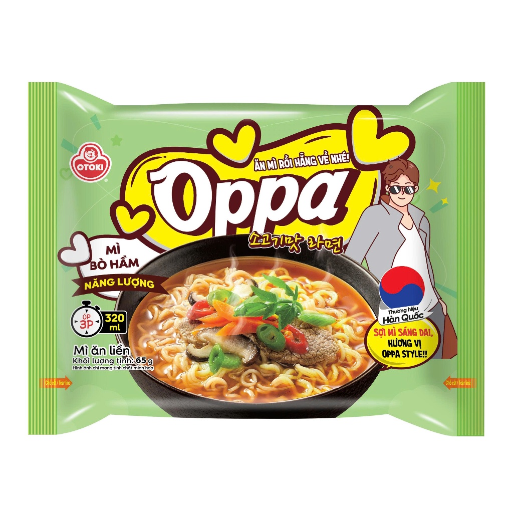 Oppa mì bò hầm ăn liền OTOKI Ottogi (cũ) 65g