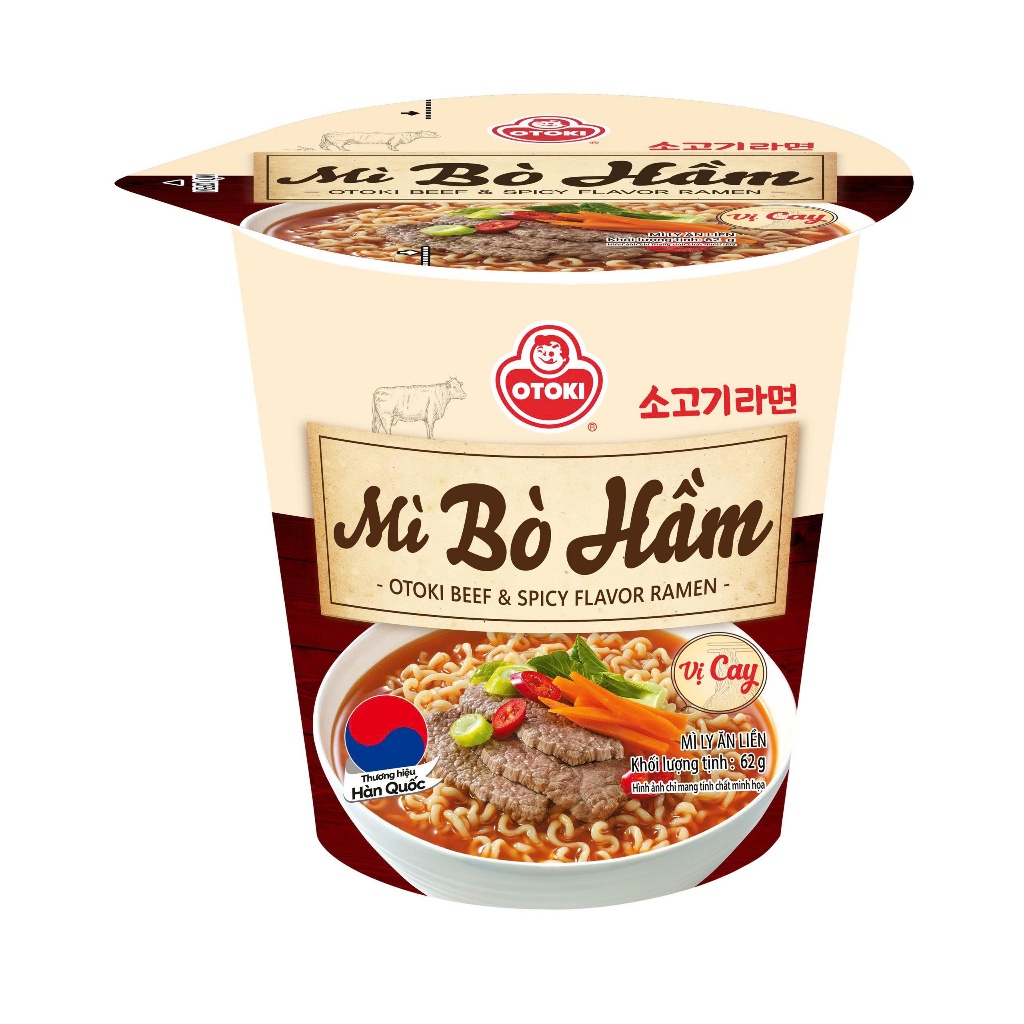 Mì bò hầm ly 65g OTOKI Ottogi (cũ)