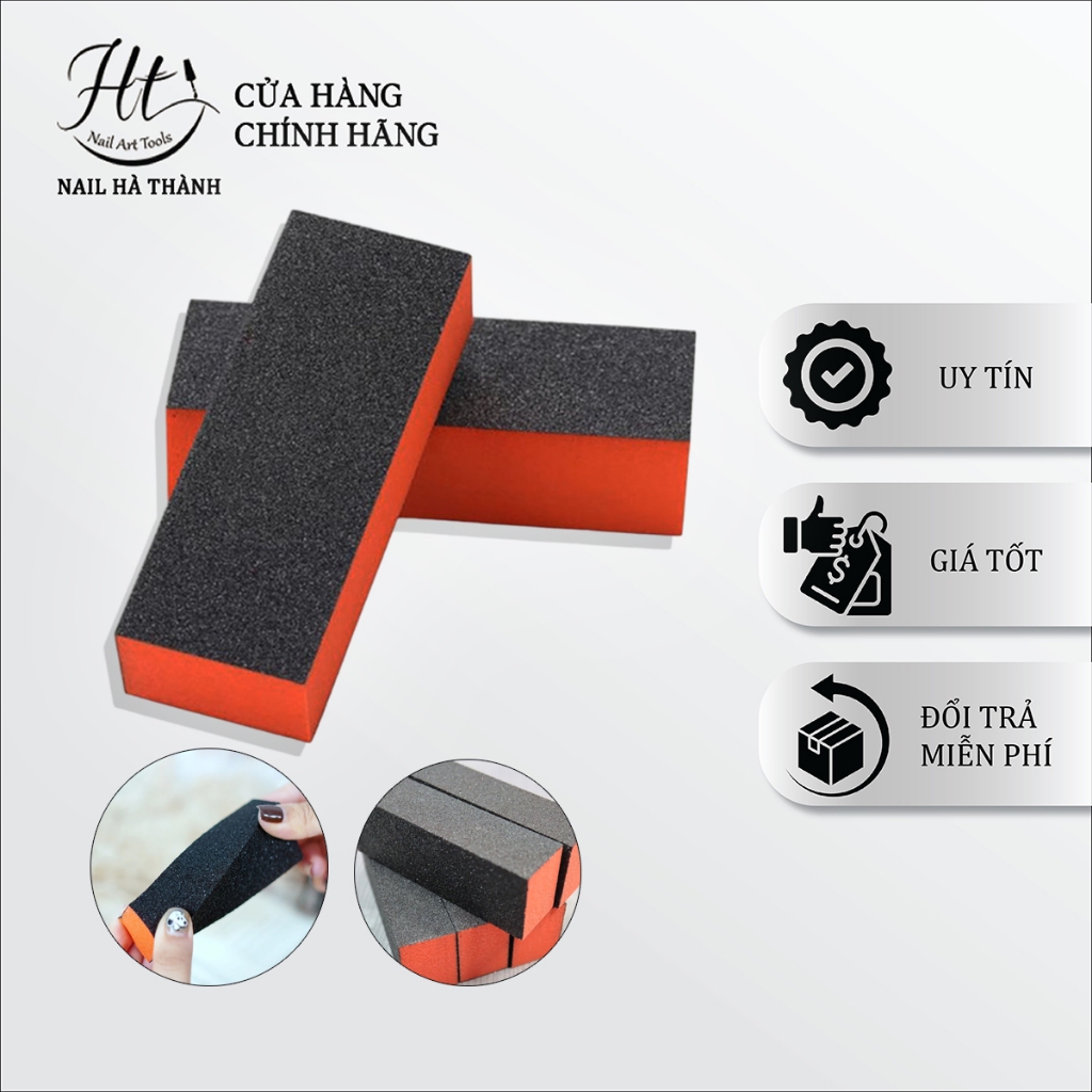 Phao vuông cam dũa móng  độ nhám 100/180