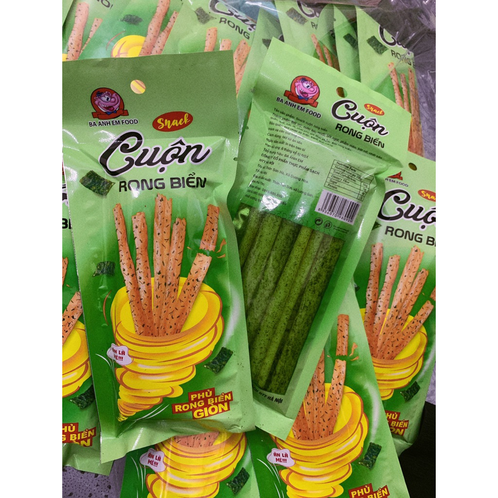 snack cuộn rong biển ba anh em