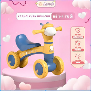  Xe chòi chân cân bằng cừu cho bé từ 1-4 tuổi có đèn có nhạc khung xe nhựa chắc chắn cho bé tập đi 