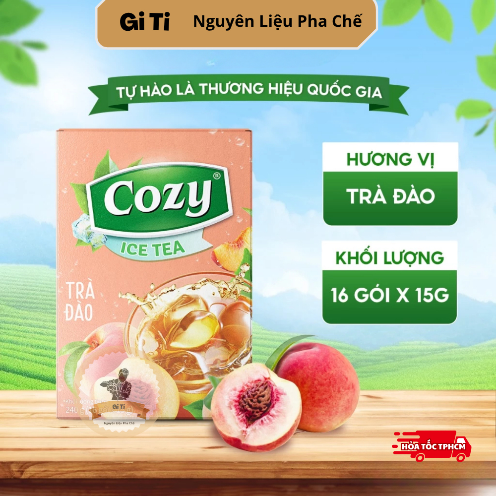 Trà Đào Cozy Hoà Tan/Cozy IceTea (16 gói x 15gr)