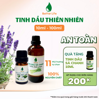 Tinh dầu thiên nhiên nguyên chất không hóa chất Better Life Sả chanh và nhiều mùi hương an toàn thư giãn cơ thể