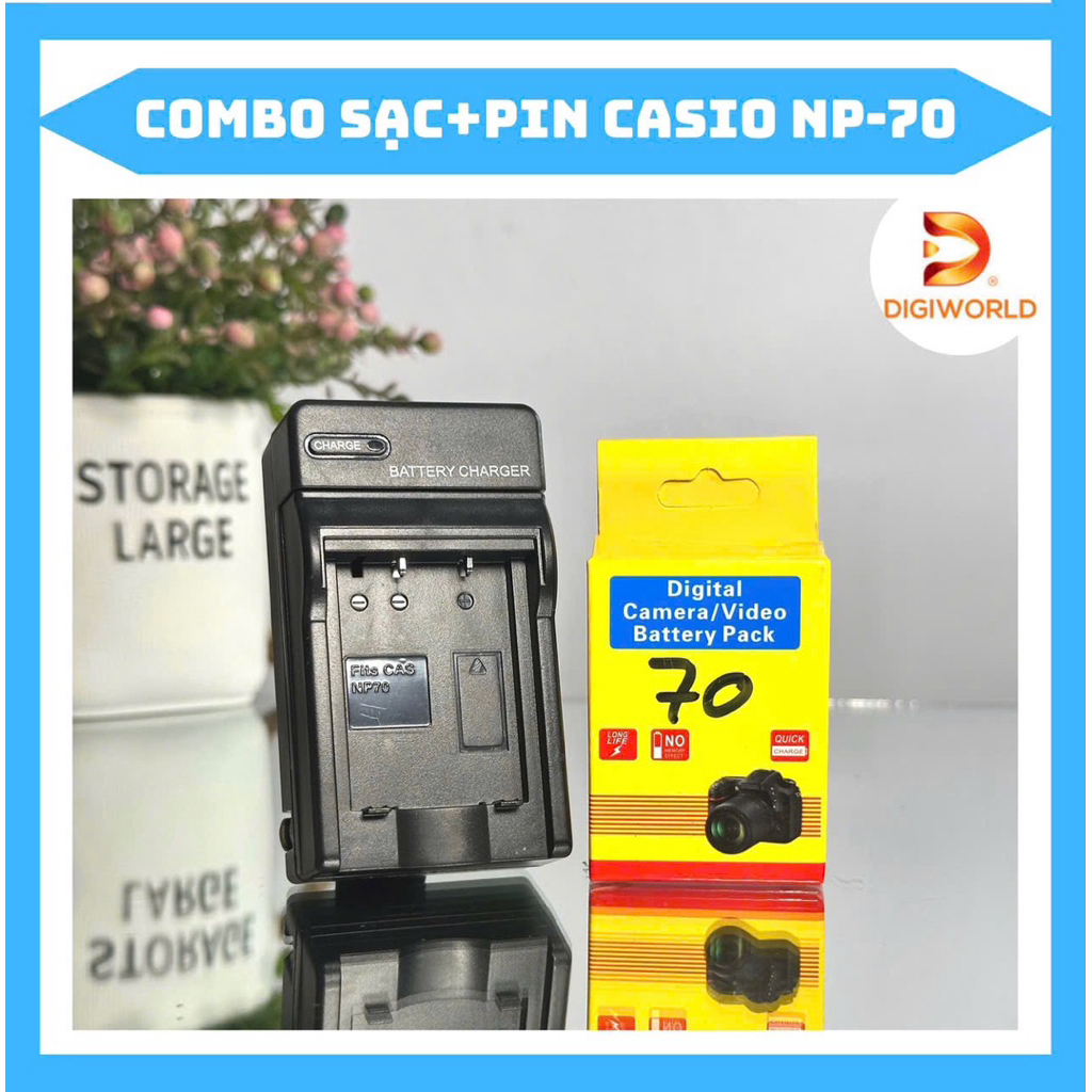 Bộ Sạc Pin Casi NP-70 ( Bộ Sạc Pin thay thế ) dùng cho EX-Z150, EX-Z155, EX-Z250