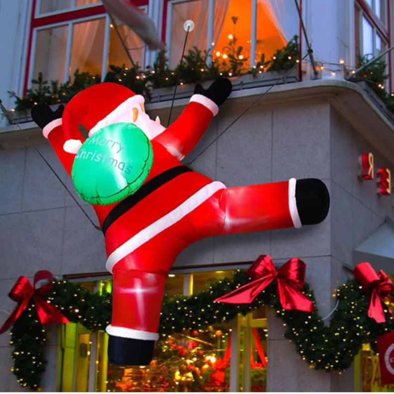 Mô Hình Ông Già Noel Bơm Hơi BH01 Sử Dụng Quạt Bơm Tự Động Trang Trí Noel Giáng Sinh