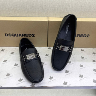 Giày lười moca nam PB da Pu đen trơn sần móc khoá tag logo Đôn Chề kim loại đế âm cao cấp basic GS167P