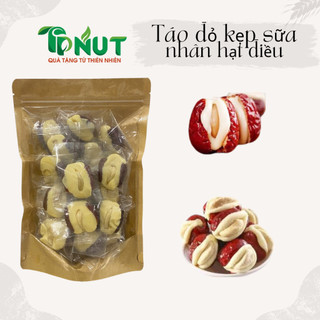  500g hoặc 250g Táo đỏ kẹp sữa nhân hạt điều TPNut 
