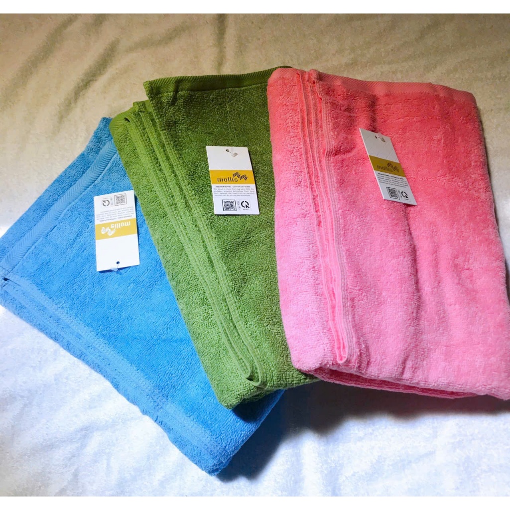 Khăn Tắm Mollis Cotton 70x140cm Khăn Cao Cấp Mềm Mịn Thấm Hút Không Ra Màu Không Xù Đồ Lông Gia Đình