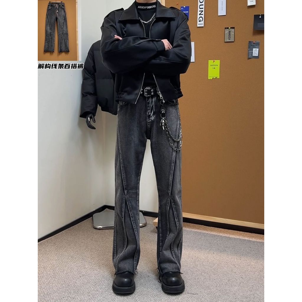 Quần jean ống loe nam nữ Cleanfit Street wear - Quần bò ống loe dáng suông cao cấp